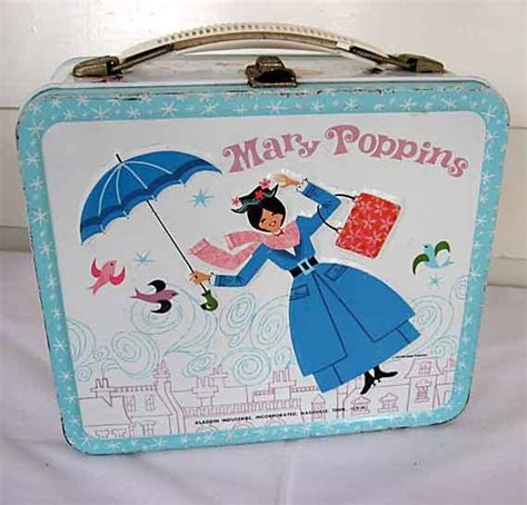 Vintage 1960's Mary Poppins Metal Lunch Box 